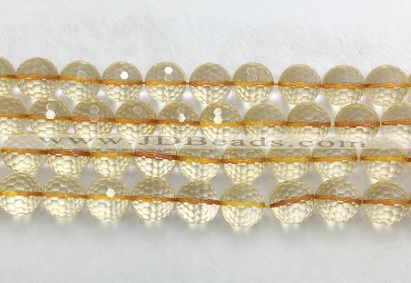 LSBS162 15 inches 16mm faceted round citrine gemstone beads wholesale
