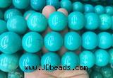 LSBS183 15 inches 20mm round green howlite turquoise beads wholesale