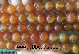 LSBS192 15 inches 16mm round red agate gemstone beads wholesale