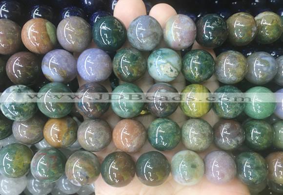 LSBS196 15 inches 16mm round india agate gemstone beads wholesale