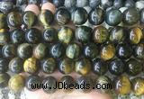 LSBS207 15 inches 16mm round yellow blue tiger eye gemstone beads wholesale