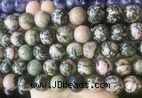 LSBS209 15 inches 16mm round rhodonite gemstone beads wholesale