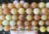 LSBS214 15 inches 16mm faceted round red aventurine beads wholesale