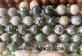 LSBS218 15 inches 16mm faceted round rhodonite beads wholesale