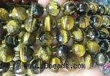 LSBS23 15 inches 16mm faceted round yellow tiger eye beads wholesale