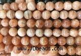 LSBS234 15 inches 14mm round golden sunstone gemstone beads wholesale