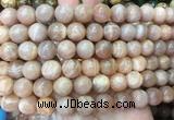 LSBS236 15 inches 14mm round pink sunstone gemstone beads wholesale