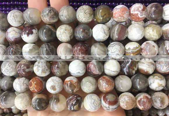 LSBS241 15 inches 14mm round mexican crazy agate beads wholesale