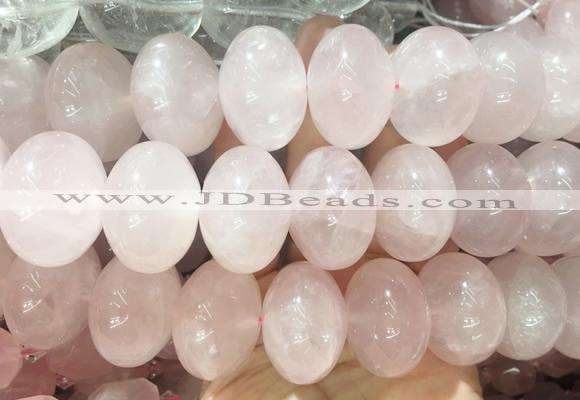 LSBS255 15 inches 20*28mm - 22*30mm rondelle rose quartz gemstone beads wholesale
