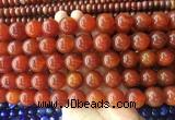 LSBS262 15 inches 14mm round red agate gemstone beads wholesale