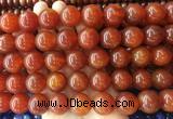 LSBS263 15 inches 16mm round red agate gemstone beads wholesale