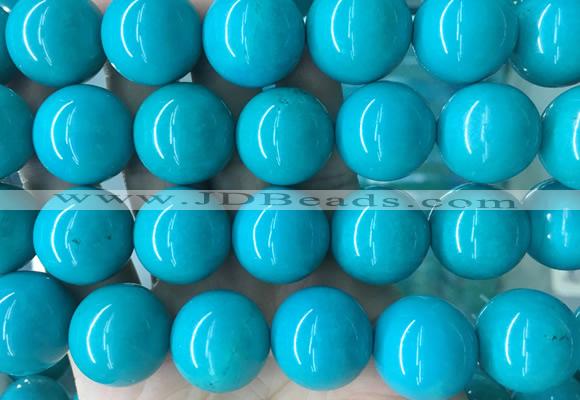 LSBS270 15 inches 22mm round blue howlite turquoise gemstone beads wholesale