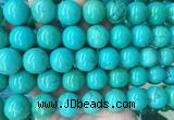 LSBS275 15 inches 18mm round green howlite turquoise gemstone beads wholesale
