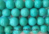 LSBS277 15 inches 22mm round green howlite turquoise gemstone beads wholesale