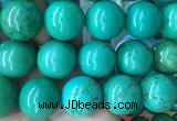 LSBS279 15 inches 30mm round green howlite turquoise gemstone beads wholesale