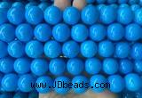 LSBS282 15 inches 16mm round dark blue howlite turquoise gemstone beads wholesale
