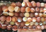 LSBS292 15 inches 14mm round matte banded agate gemstone beads wholesale