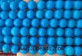 LSBS298 15 inches 14mm round dark blue agate gemstone beads wholesale