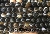 LSBS302 15 inches 14mm round banded agate gemstone beads wholesale