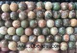 LSBS313 15 inches 16mm faceted round ocean agate gemstone beads wholesale