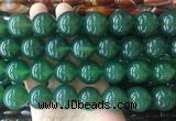 LSBS325 15 inches 20mm round green agate gemstone beads wholesale