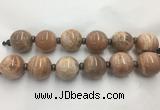 LSBS327 7.5 inches 30mm round moonstone gemstone beads wholesale