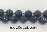 LSBS335 15 inches 25mm faceted round Dumortierite gemstone beads wholesale