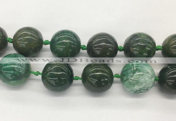 LSBS338 15 inches 30mm round Africa jade gemstone beads wholesale