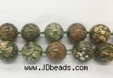 LSBS340 15 inches 30mm round Peacock gemstone beads wholesale