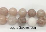 LSBS341 15 inches 30mm round Pink quartz gemstone beads wholesale