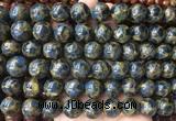 LSBS348 15 inches 14mm round gold color stone beads wholesale