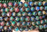 LSBS351 15 inches 14mm round gold color stone beads wholesale