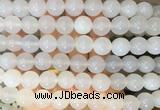 LSBS352 15 inches 14mm round white agate gemstone beads wholesale