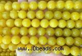 LSBS354 15 inches 14mm round yellow agate gemstone beads wholesale