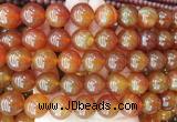 LSBS359 15 inches 16mm round red agate gemstone beads wholesale