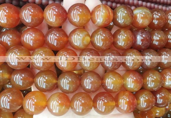 LSBS359 15 inches 16mm round red agate gemstone beads wholesale