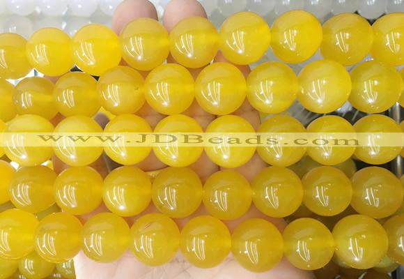 LSBS360 15 inches 16mm round yellow agate gemstone beads wholesale