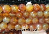 LSBS378 15 inches 20mm faceted round red agate gemstone beads wholesale
