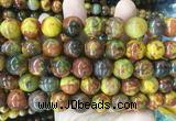LSBS407 15 inches 16mm round colorful pietersite gemstone beads wholesale