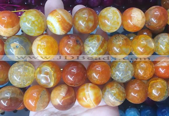 LSBS436 15 inches 20mm round agate gemstone beads wholesale