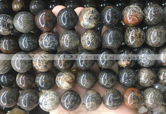 LSBS445 15 inches 18mm round chrysanthemum agate beads wholesale