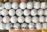 LSBS45 15 inches 16mm round white howlite gemstone beads wholesale