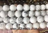 LSBS465 15 inches 18mm round white howlite gemstone beads wholesale