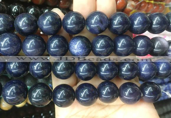 LSBS54 15 inches 16mm round blue goldstone gemstone beads wholesale