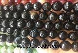 LSBS553 15 inches 16mm faceted round agate gemstone beads wholesale