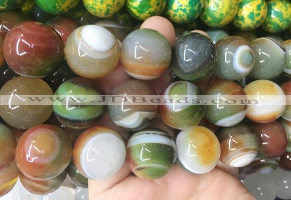 LSBS576 15 inches 20mm round agate gemstone beads wholesale