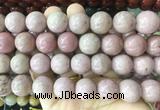 LSBS59 15 inches 16mm round pink wooden jasper gemstone beads wholesale