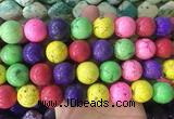 LSBS654 15 inches 18mm round howlite turquoise gemstone beads wholesale