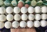 LSBS656 15 inches 20mm round howlite turquoise gemstone beads wholesale