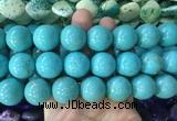 LSBS662 15 inches 20mm round howlite turquoise gemstone beads wholesale